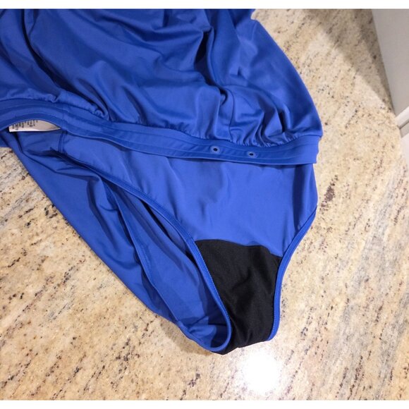 Women's Size L BeanSport Swimwear, Pull-On Shorts Cobalt Blue Panty Swim Shorts - Picture 9 of 14